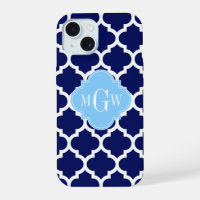 Bleu marine blanc Marocain #5 Bleu ciel Nom Monogr