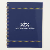 Bleu Marine Bleu Bateau Nautique Roue Or étoiles (Devant)