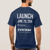 Bleu marine de gardien des hommes sains de T-shirt (Dos)