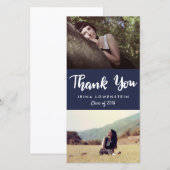 Bleu marine décontracté de Merci de photo du (Devant / Derrière)