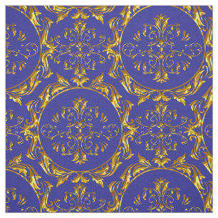 Bleu marine élégant de tissu de damassé