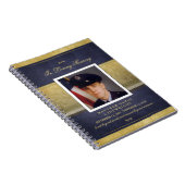 Bleu marine élégant et livre d'invité commémoratif (Côté Droit)