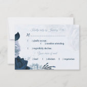 bleu marine et poussiéreux choix de repas RSVP car (Devant)