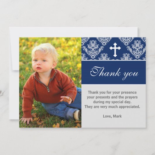 Bleu marine fait sur commande de carte photo de (Devant)