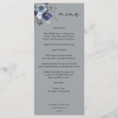 Bleu & Marine Floral Haut Menu - Gris (Devant)