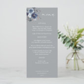 Bleu & Marine Floral Haut menu - gris 2 (Debout devant)