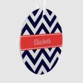 Bleu Marine Grand Chevron Corail Rouge Monogramme (devant)