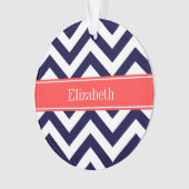 Bleu Marine Grand Chevron Corail Rouge Monogramme (devant)