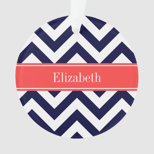 Bleu Marine Grand Chevron Corail Rouge Monogramme (devant)