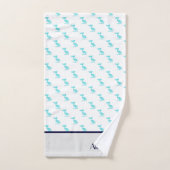 Bleu marine gris marine Turquoise blanc blanc côti (Serviette à main)