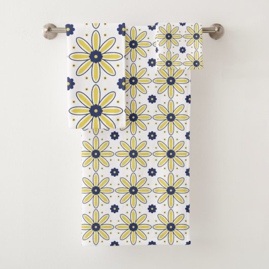Bleu marine & jaune Daisy méditerranéenne (En situation)