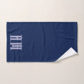 Bleu marine personnalisé (Serviette à main)