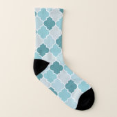Bleu Marocain Trellis, Lattes, Quatrefoil (Gauche intérieur)