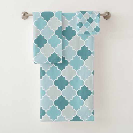 Bleu Marocain Trellis, Lattes, Quatrefoil (En situation)