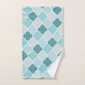 Bleu Marocain Trellis, Lattes, Quatrefoil (Serviette à main)