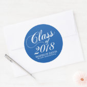 Bleu massif moderne | Stickers Graduation (Enveloppe)