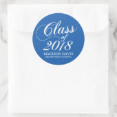 Bleu massif moderne | Stickers Graduation (Sac)