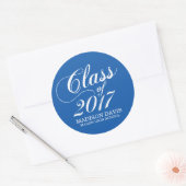 Bleu massif moderne | Stickers Graduation (Enveloppe)