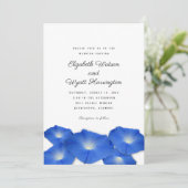 Bleu matin Gloire Cérémonie Mariage Invitation (Debout devant)