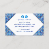 Bleu méditerranéen carte de visite (Dos)