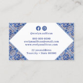 Bleu méditerranéen carte de visite (Dos)