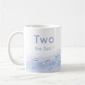 Bleu mer poisson garçon's 2e anniversaire mug (Gauche)