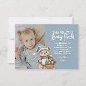 Bleu Merci Noël Ours Beary Fêtes (Devant)