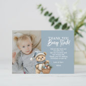 Bleu Merci Noël Ourson Vacances Ours (Debout devant)