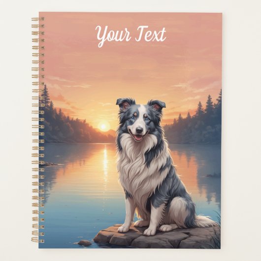 Bleu Merle Bordure Collie par Lac (Devant)