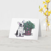 Bleu Merle de ~ de carte pour notes de corgi de (Fleur jaune)