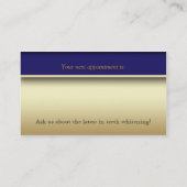 Bleu métallique d'or molaire dentaire de carte de (Dos)