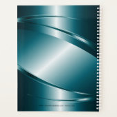 Bleu métallisé atténué design géométrique dynamiqu (Dos)