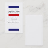 Bleu Mid-Bleu Rouge Carte de visite attrayant (Devant / Derrière)