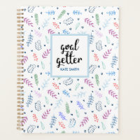 Bleu mignon et Motif Feuille avec Coeurs