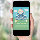 Bleu mignon Humpty Baby shower Invitation