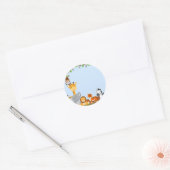 Bleu mignon Jungle Baby Sticker animal (Enveloppe)