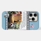 Bleu mignon Moderne Porté Collie Chien Art (Verso Horizontal)