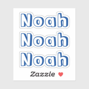 Bleu mignon Nom Sticker