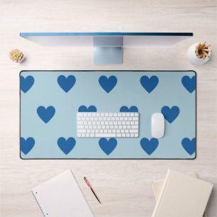 Bleu mignon simple Motif de coeur