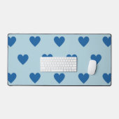 Bleu mignon simple Motif de coeur (Clavier et souris)