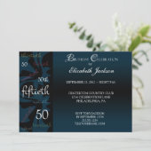 Bleu Milestone 50e anniversaire Invitation (Debout devant)