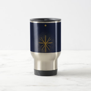 Bleu minimaliste élégant avec Mug étoile jaune