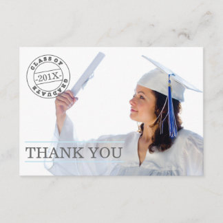Bleu moderne du Merci | d'obtention du diplôme de