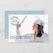 Bleu moderne du Merci | d'obtention du diplôme de (Devant / Derrière)