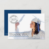 Bleu moderne du Merci | d'obtention du diplôme de (Devant / Derrière)