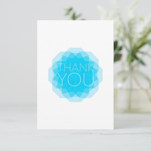 Bleu, moderne, simple, élégant design Merci (Debout devant)