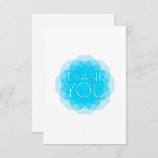 Bleu, moderne, simple, élégant design Merci (Devant / Derrière)