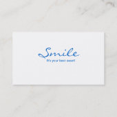 Bleu molaire dentaire 2 de carte de visite de logo (Dos)