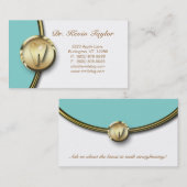 Bleu molaire dentaire 2 de crème d'or de carte de (Devant / Derrière)