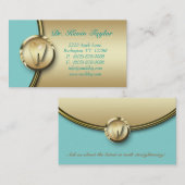 Bleu molaire dentaire 2 en métal d'or de carte de (Devant / Derrière)